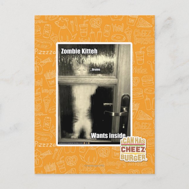 Zombie Kitteh Postcard (Front)