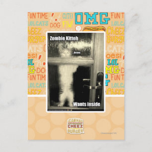 Zombie Kitteh Postcard