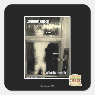 Zombie Kitteh Square Sticker