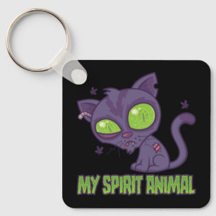 Zombie Kitten Is My Spirit Animal Key Ring