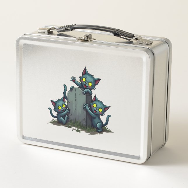 Zombie Kitten Uprising Metal Lunch Box (Front)