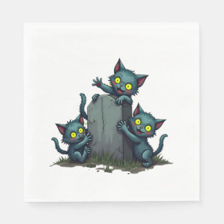 Zombie Kitten Uprising Napkin