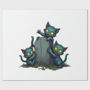 Zombie Kitten Uprising Wrapping Paper