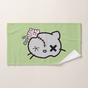 Zombie Kitty Hand Towel
