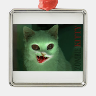 Zombie Kitty Metal Tree Decoration