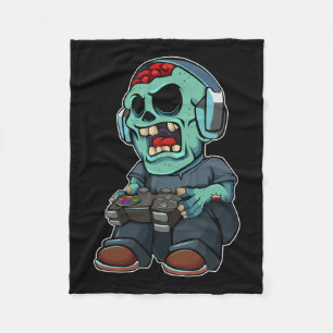 Zombie Lazy Halloween Costume Funny Gaming Video-g Fleece Blanket