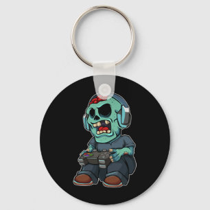 Zombie Lazy Halloween Costume Funny Gaming Video-g Key Ring