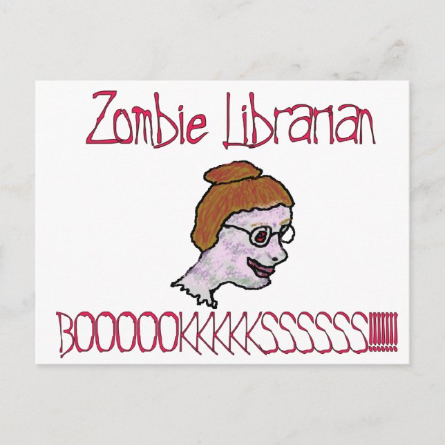 Zombie Librarian Postcard (Front)