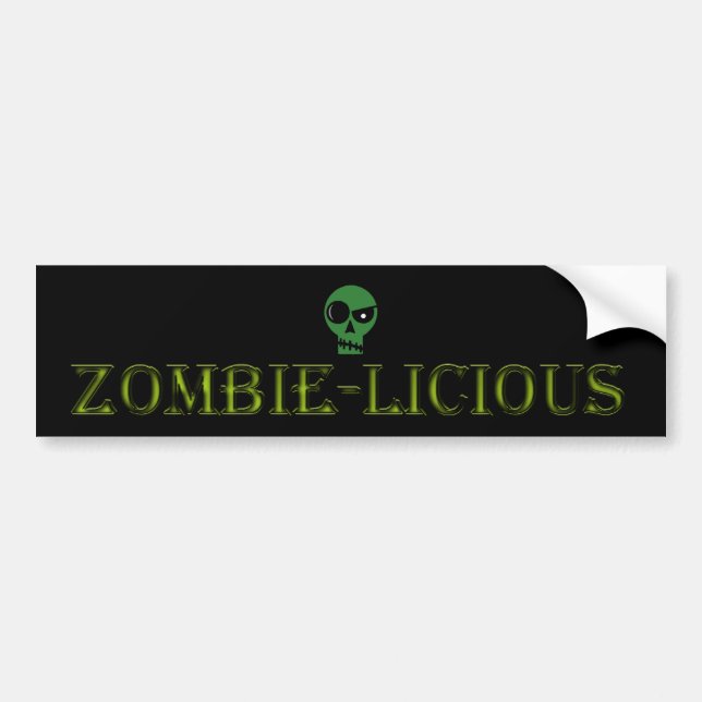 Zombie-licious bumper sticker (Front)