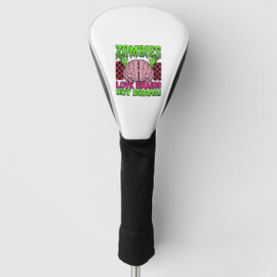 Zombie Love Brains Not Drama Vintage Horror Design Golf Head Cover