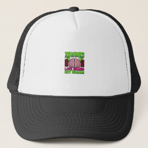 Zombie Love Brains Not Drama Vintage Horror Design Trucker Hat