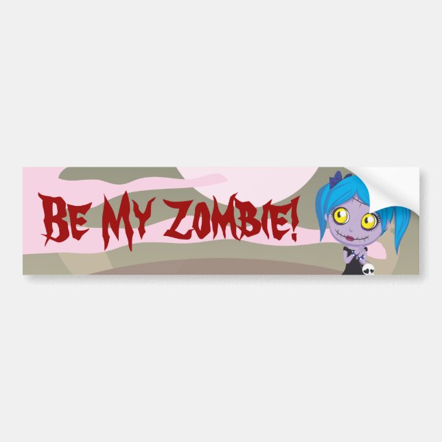 Zombie Love Bumper Sticker (Front)