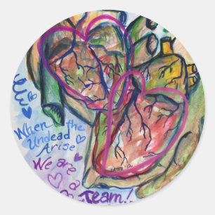 Zombie Love Poem Custom Label Stickers