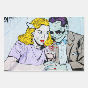 zombie love shake wrapping paper sheet