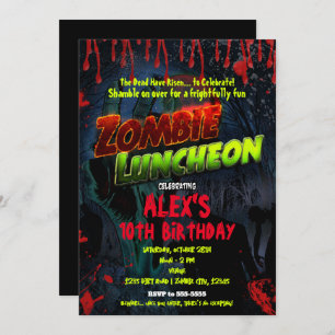 Zombie Luncheon Halloween Party Invitation