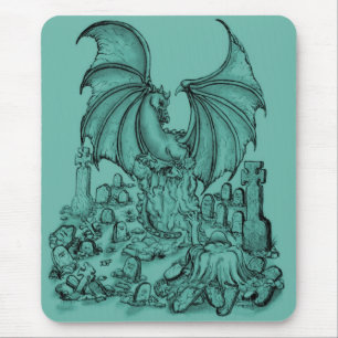 Zombie mit Drache Mouse Mat