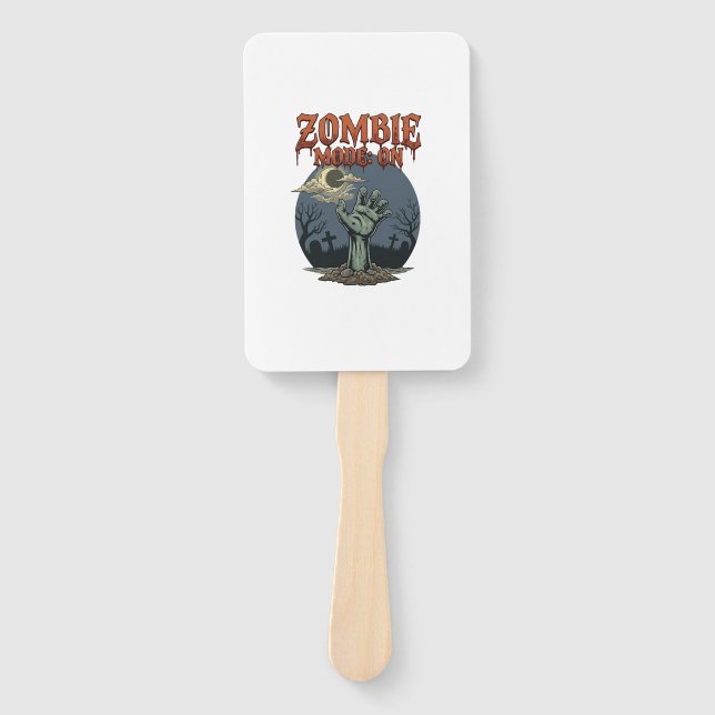 Zombie Mode Halloween Hand Moon Graveyard_1 Fan (Front)