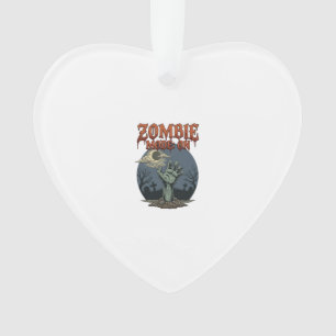 Zombie Mode Halloween Hand Moon Graveyard_1 Ornament