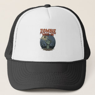 Zombie Mode Halloween Hand Moon Graveyard_1 Trucker Hat