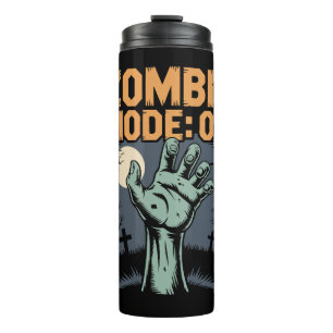 Zombie Mode On Scary Halloween T shirt Thermal Tumbler