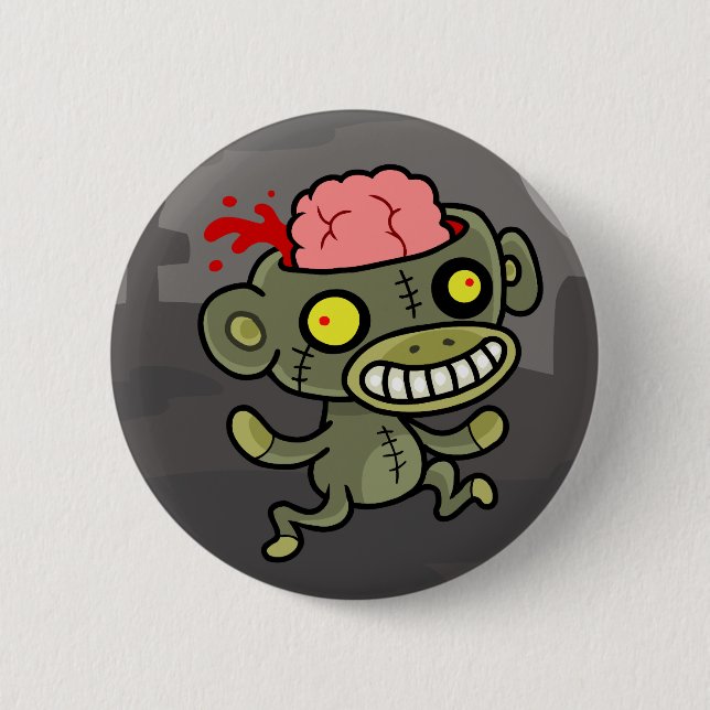 Zombie Monkey button (Front)