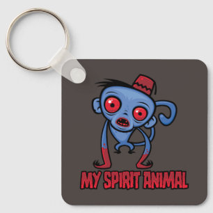 Zombie Monkey Is My Spirit Animal Key Ring