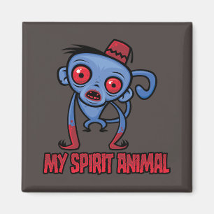 Zombie Monkey Is My Spirit Animal Magnet
