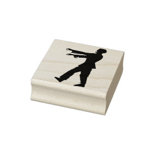 Zombie monster 2 silhouette art stamp