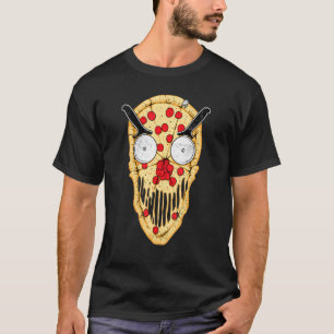 Zombie Monster Pizza Scary Horror Pizza Halloween  T-Shirt