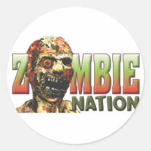Zombie Nation Classic Round Sticker