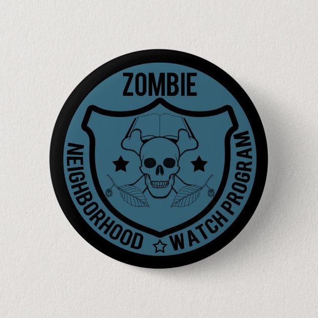 Zombie Neighbourhood Watch 6 Cm Round Badge (Front)