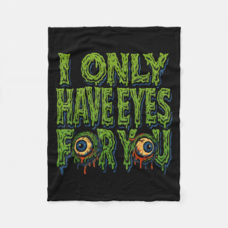 Zombie “only Eyes For You” Horror Valentine Creepy Fleece Blanket