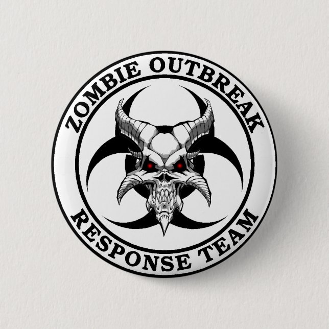 Zombie Outbreak Biohazard Demon 6 Cm Round Badge (Front)