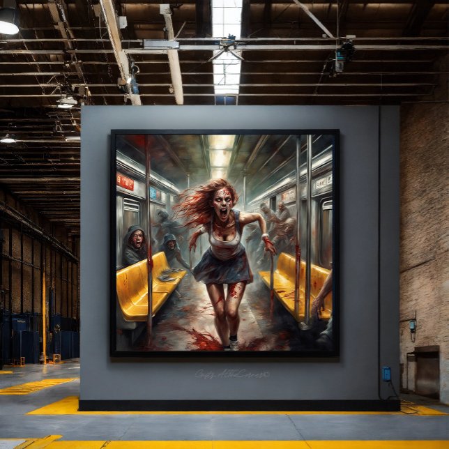 Zombie Outbreak On Train Poster (Creator Uploaded)