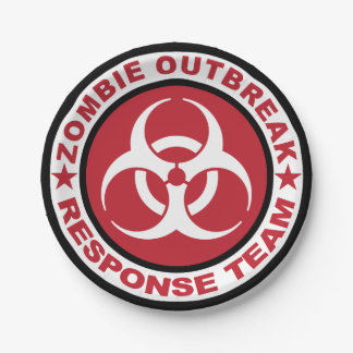 Zombie Outbreak Response Team 7 Inch Paper Plate