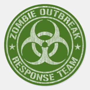 Zombie Outbreak Response Team Army Classic Round Sticker