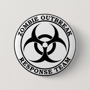 Zombie Outbreak Response Team (Biohazard) 6 Cm Round Badge