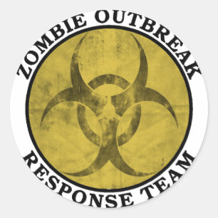 Zombie Outbreak Response Team (Biohazard) Classic Round Sticker