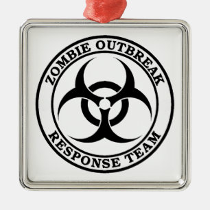 Zombie Outbreak Response Team (Biohazard) Metal Tree Decoration