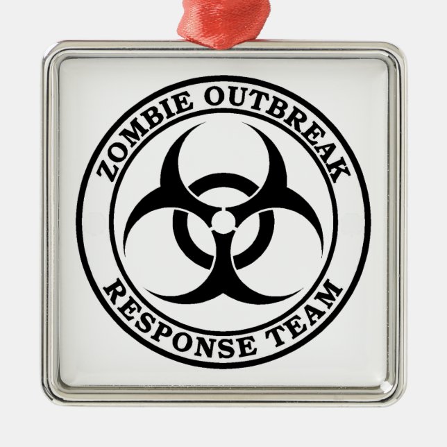 Zombie Outbreak Response Team (Biohazard) Metal Tree Decoration (Front)