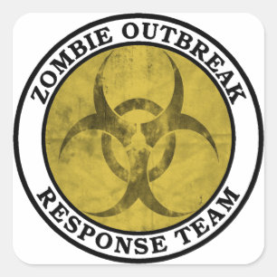 Zombie Outbreak Response Team (Biohazard) Square Sticker
