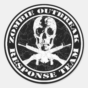 Zombie Outbreak Response Team Classic Round Sticker