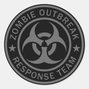 Zombie Outbreak Response Team Classic Round Sticker