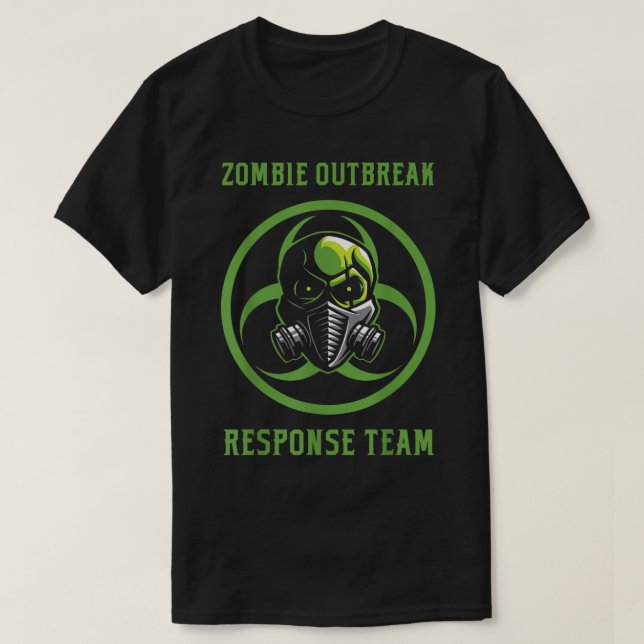 Zombie Outbreak Response Team Funny Halloween 6938 T-Shirt (Design Front)