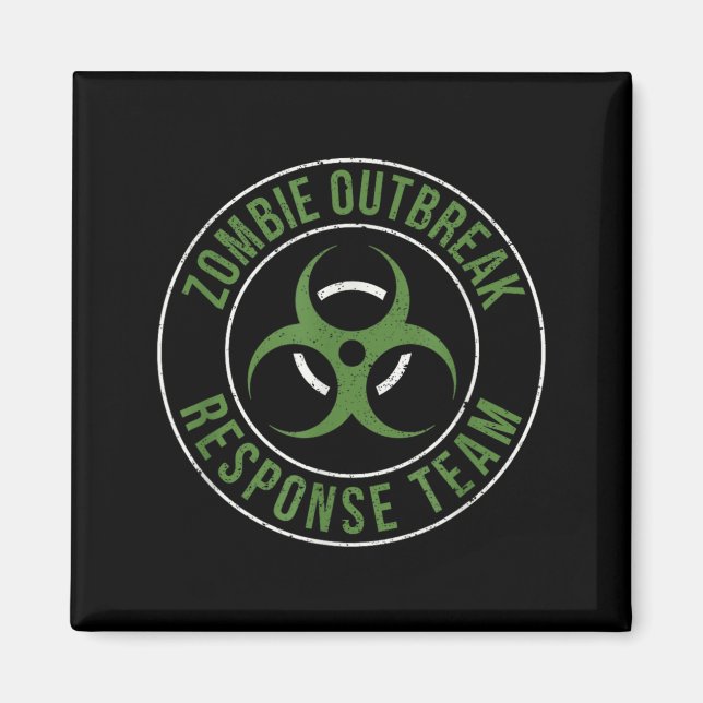 Zombie Outbreak Response Team Halloween Apocalypse Magnet (Front)