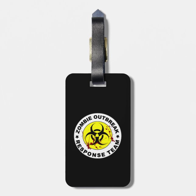 Zombie Outbreak Response Team. Luggage Tag (Back Vertical)