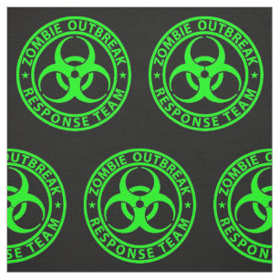 Zombie Outbreak Response Team Neon Green Fabric