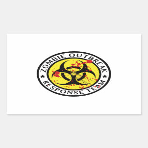 Zombie Outbreak Response Team Rectangular Sticker