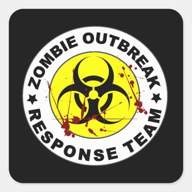 Zombie Outbreak Response Team. Square Sticker (Front)