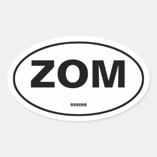 Zombie Oval Sticker